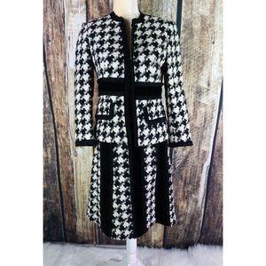 Nanette Lepore Black/White Wool Suit